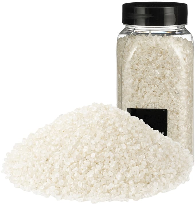 Rayher decoratie steentjes / granulaat - 650 ml - 2-4 mm - mat wit - siergrind