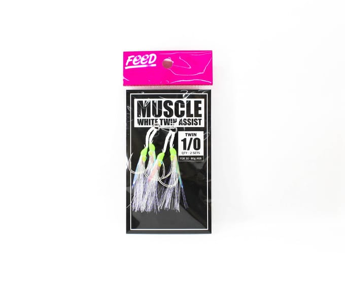 Feed FTAW-CH 1/0 Muscle White Twin Assist Haken Maat 1/0 2 sets (5823)