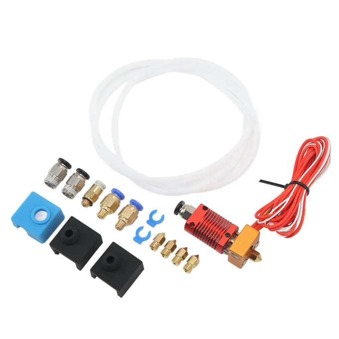Geassembleerde Hotend Kit voor Ender 3 met Pneumatische Koppelingen Thermistor Verwarmingselement MK8 Nozzle black