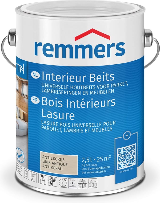 Interieur Lazuur antiekgrijs 2,5 liter