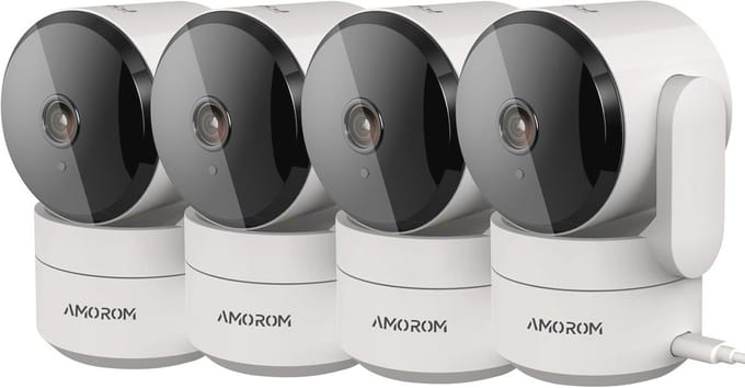Wifi-bewakingscamera 360° met 1080p, Nachtzicht, 2-weg Audio en Bewegingsdetectie