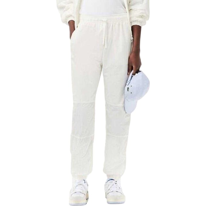 Lacoste Effen fleece joggingbroeken voor dames (Wit)