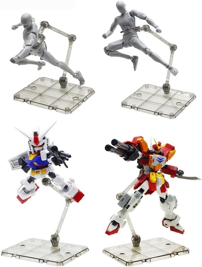 Standaard Houder voor Robotfiguur - 9.5x7.5cm, Ideaal voor Podium Act en Verzamelobjecten - Rood