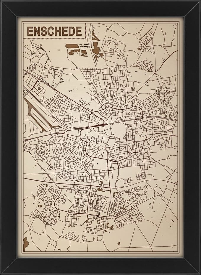 Decoratief Beeld - Houten Van Enschede - Hout - Bekroned - Bruin - 21 X 30 Cm