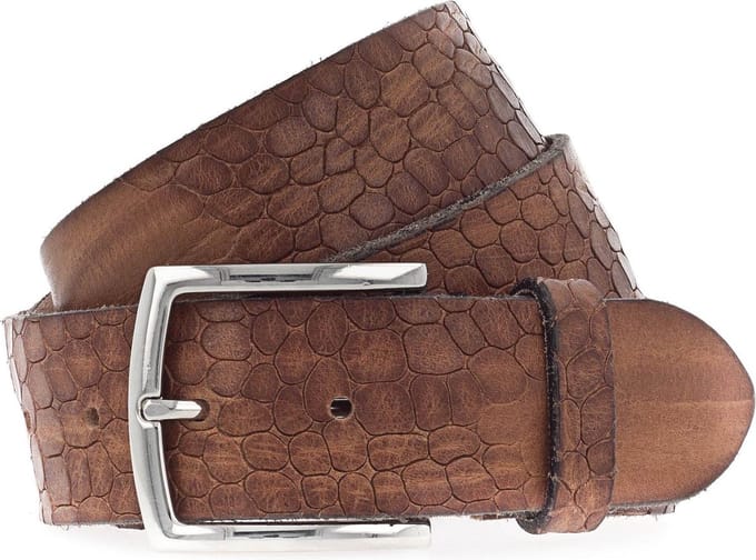 b.belt Leren riem Ken Belt W95 Mid Brown bruine