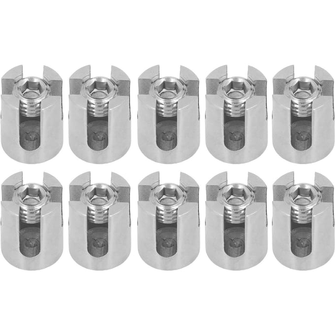 10PCS Garde-corps Câble Acier Inoxydable 316 Serre-câble Croisé Clips Câble Acier Adapté pour Câble Acier Inférieur à 8mm gray