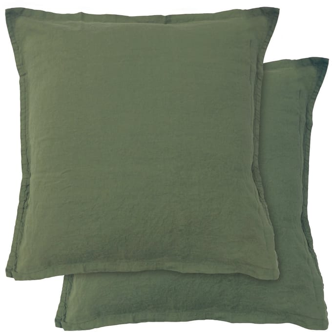 Matt & Rose Set Kussenslopen Sauge - (2x) 65 x 65 cm - 100% Linnen