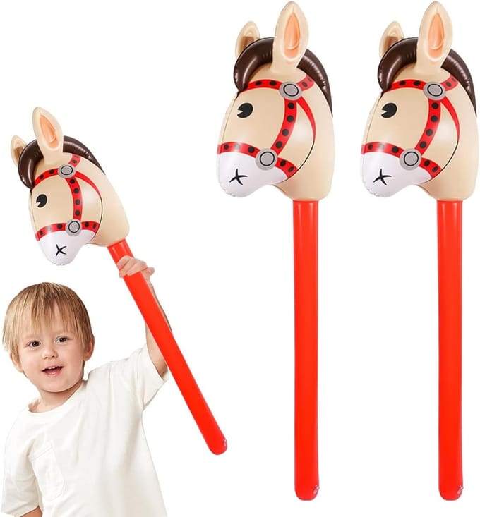 2 Stuks Hobby Horse Speelgoed Stokpaard Kinderen Accessoires Roze