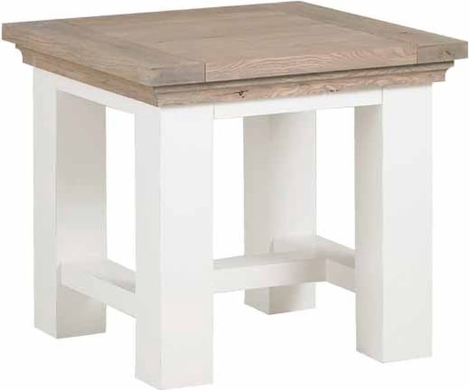 Tower Living Bijzettafel Parma - Vierkant Wit Hout - 60x60x55cm