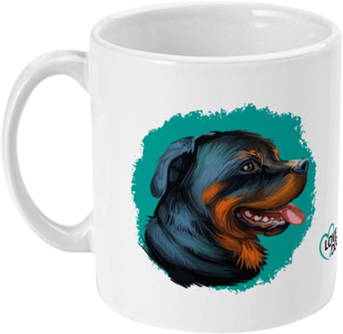 Mok Love Dogs Rottweiler, 325ml