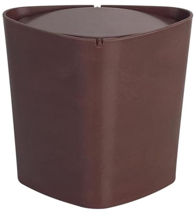 Draaibare Klep Afvalemmer - Trix-Eco Bruin - Compacte en Praktische Oplossing