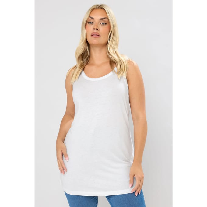Yours Lang Basic Hemd Met Ronde Hals In Witsize 48