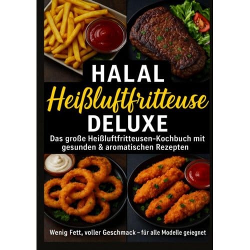 Halal Airfryer Deluxe: Das Große Heißluftfritteusen-Kochbuch Mit Gesunden & - Yasmin Rahimi