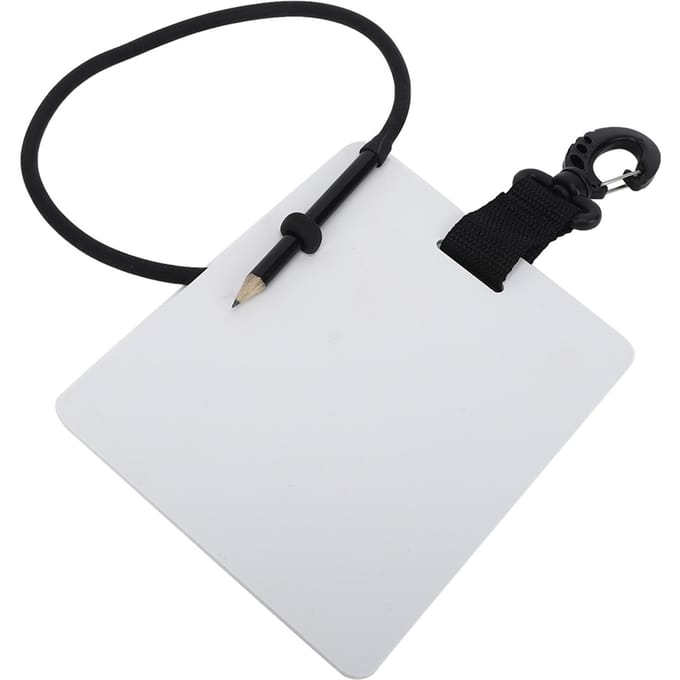 Plastic Onderwater Schrijfbord Handschriftplaat Notitieboek Uitrusting Bord met Vervangbaar Potlood white