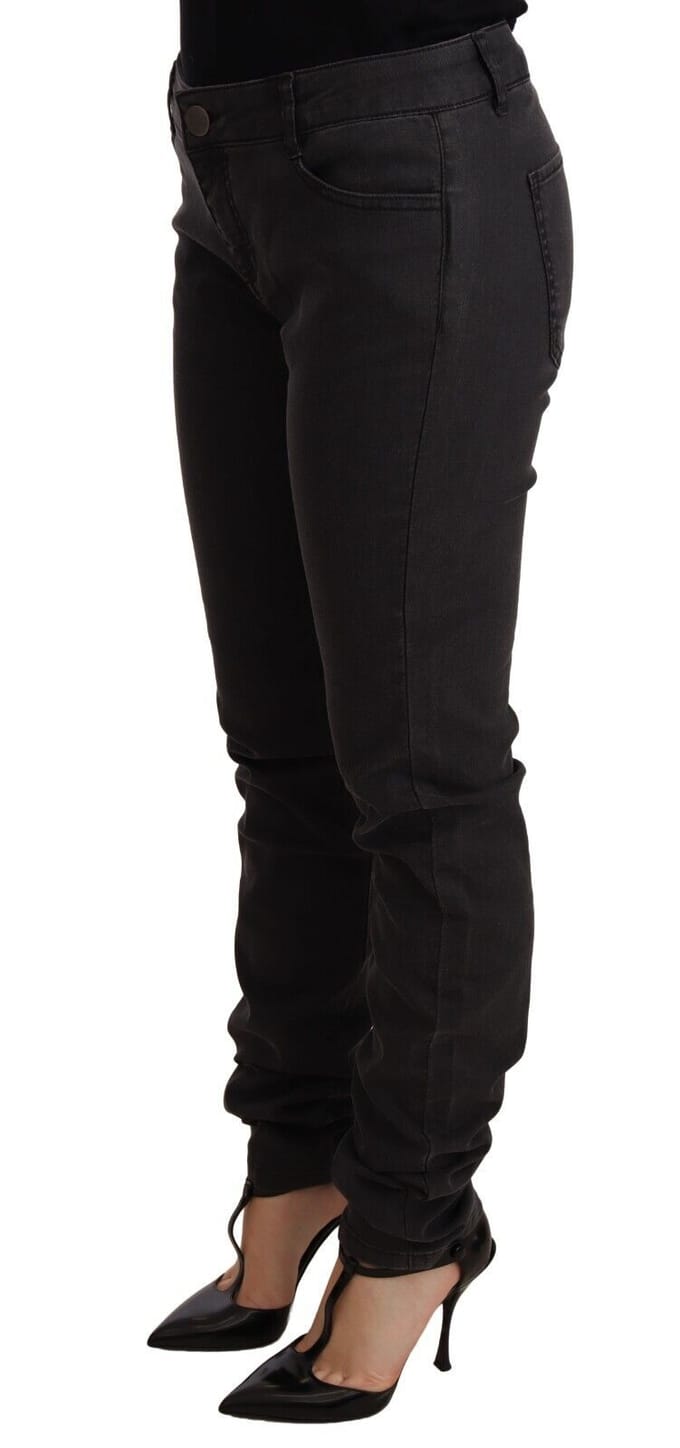 PINKO Zwarte Katoen Stretch Skinny Midden Taille Dames Denim Jeans