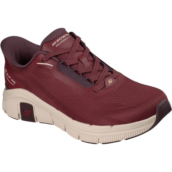 Skechers Relaxed Fit Flex Zayder Textiele Heren Bordeaux Mesh/Synthetische Sneakers