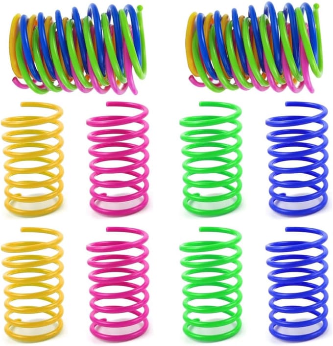 Solidchoice - 20 Stuks Kleurrijke Spiralen Speelgoed voor Katten