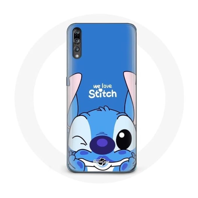 Coque - Huawei - P20 - Stitch - Mignon - Souple bleu