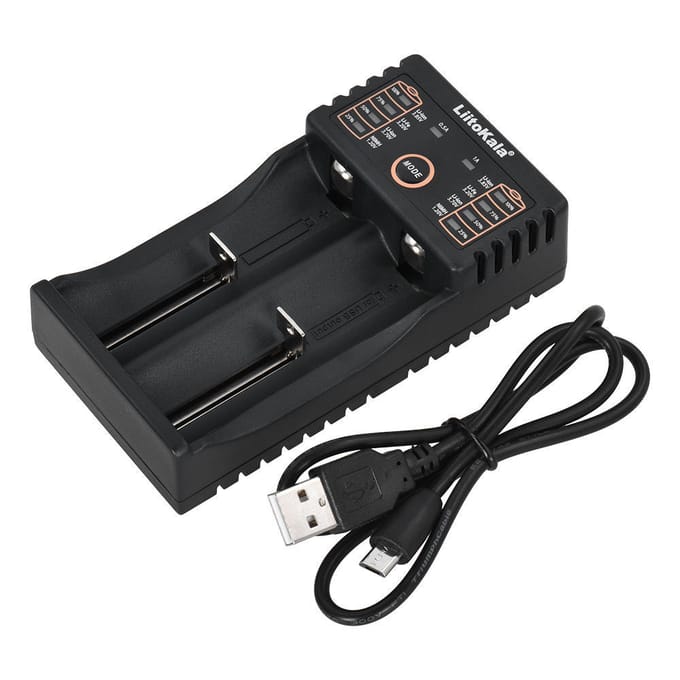 Liitokala Lii-202 Slimme Batterijlader voor 1.2V/3.7V/3.2V/3.85V AA/AAA black