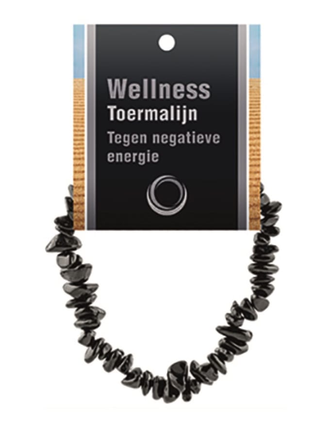 Toermalijn zwart splitarmband + kaart