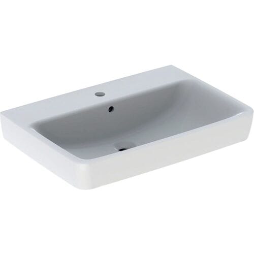 Geberit Renova Plan washbasin 70 cm with tap hole centered, with overflow 501.644.00.1