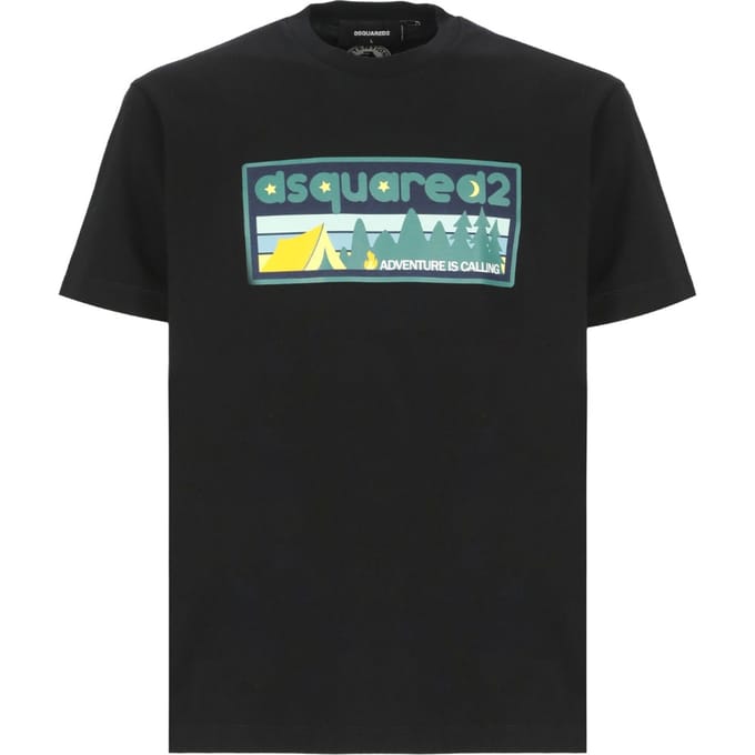 Dsquared2 Adventure Is Calling Zwart T-shirt