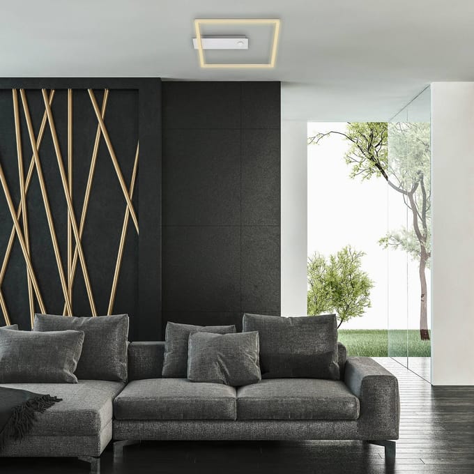 BRILONER Nici - LED Plafondlamp met bewegingssensor - plafonniére met bewegingsmelder - aluminium - 12.5W