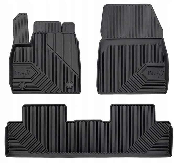 Premium Rubberen Mattenset No.77 - Geschikt voor Renault Megane E-Tech vanaf 2021 - Perfecte Pasvorm - TPE Elastomeer - Zwart - FROGUM