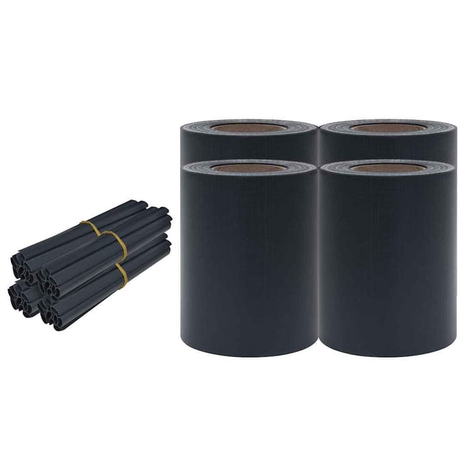 vidaXL - Privacystrips - 35x0,19 - m - PVC - mat - donkergrijs