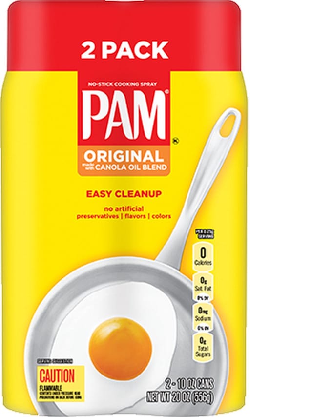 PAM Cooking Spray Original - (2 pack - Twin Pack) 2 x 1875 Doseringen - 2 x 10oz - 2 x 283 Gram