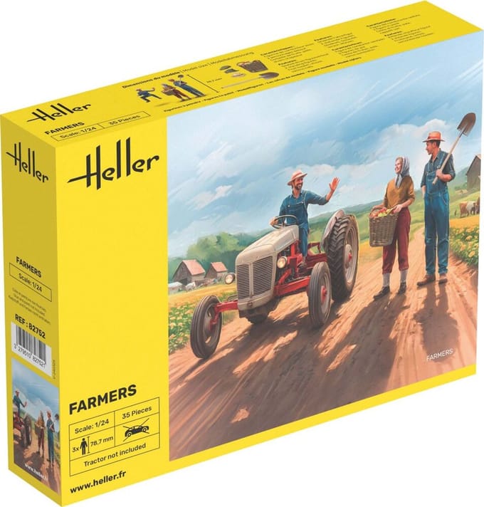 Heller Modelbouwpakket Diorama - 82752 Boeren voor Diorama - 3 Figuren Plastic - 1:24 - Modelbouw