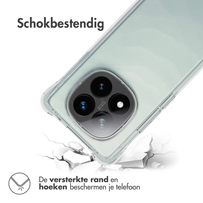 imoshion Hoesje - Geschikt voor Xiaomi Redmi Note 14 Pro Plus 5G - Shockproof Case - Transparant