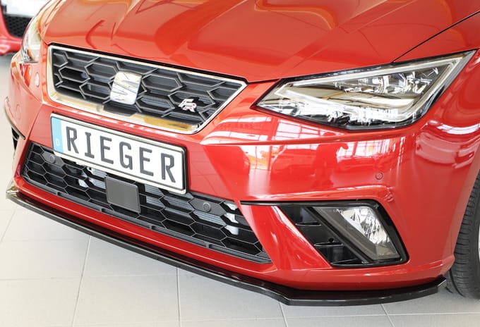 Rieger Seat Ibiza FR spoiler - tuning voor bumper - glanzend zwart