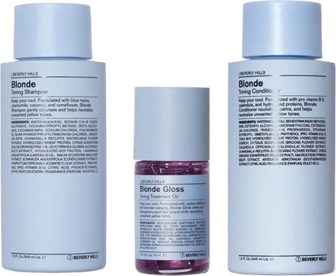 J Beverly Hills - BLONDE BUNDLE - Blonde Shampoo + Blonde Conditioner + Blonde Gloss