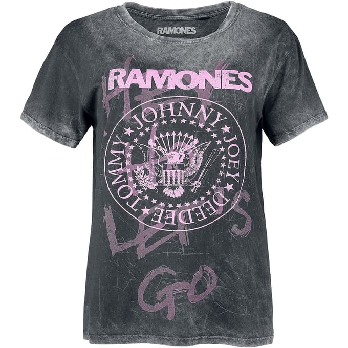 Ramones Hey Ho Let's Go Dames T-shirt - grijs - XXL
