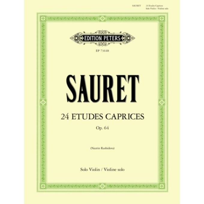 24 Etudes Caprices Op. 64 For Solo Violin - Sauret, Émile