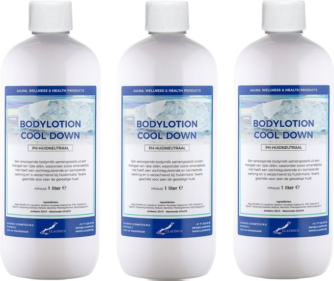 Bodylotion Cool Down 1 Liter - set van 3 stuks