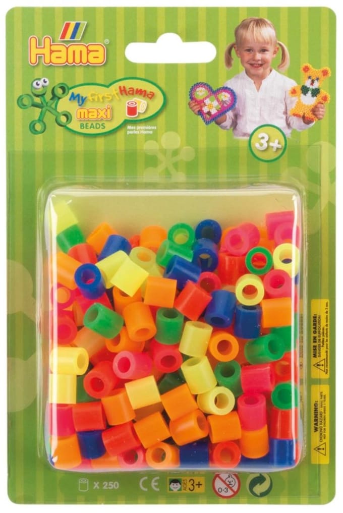 Hama - Strijkkralen Maxi - Neon Mix - 250 stuks