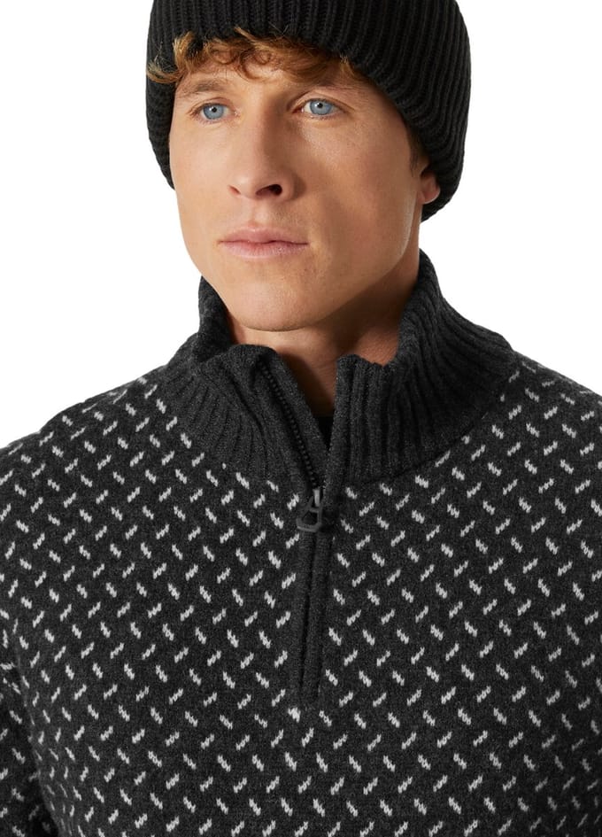 Helly Hansen Arctic Icelander 1/2 Zip Trui - Heren Sweater - Ebony