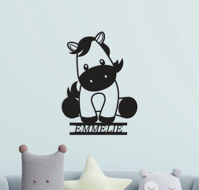 Wanddecoratie kinderen | Paard - M (29x40cm)