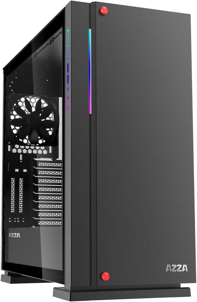 PC Behuizing - Computerkast Tower - Gaming Setup - Gehard Glazen Panel - Full Tower - Zwart