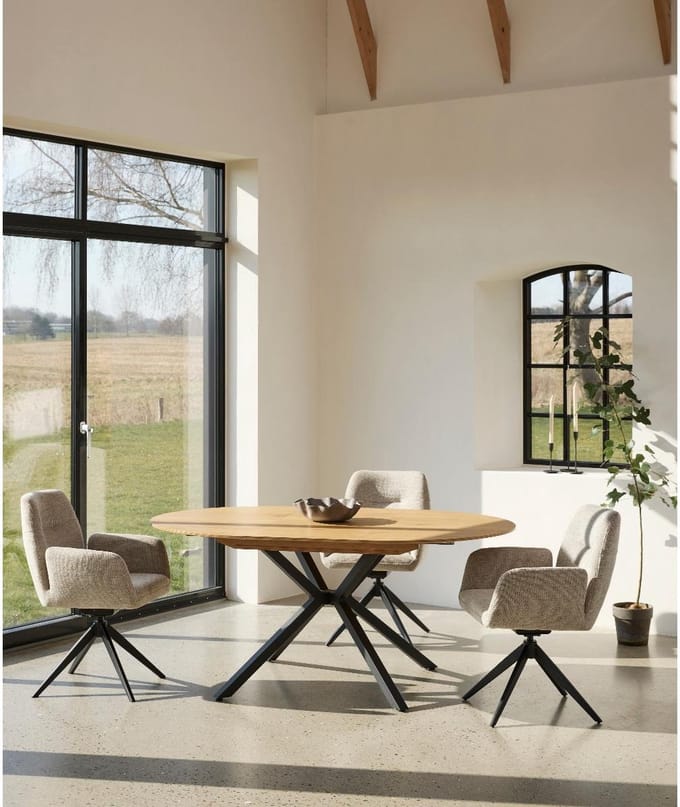 Nordic Home - Marcie uitschuifbare eettafel Ø120-170 cm - naturel
