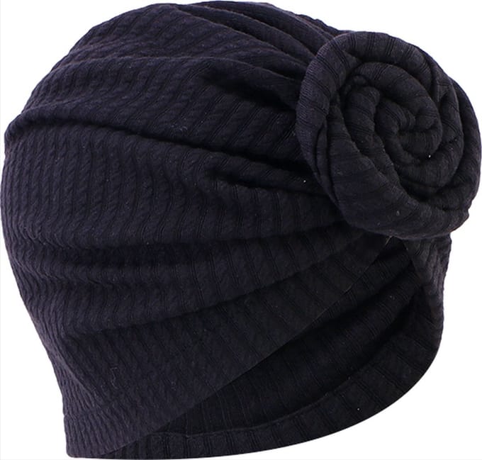 Tulband - Dames hoofdwrap - Hoofdwrap - Slaapmuts - Hoofddoek - Hoofdband - Zwart - Damesmuts - Muts - Chemo muts