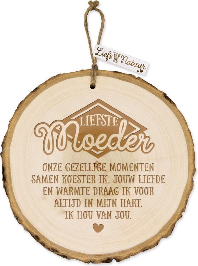 Liefste moeder Boomschijf Hanger