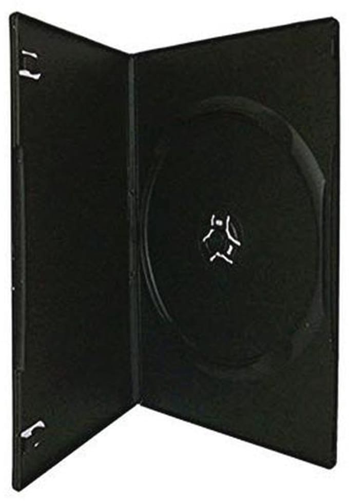 7mm Slim Black CD/DVD Cases - Set of 100