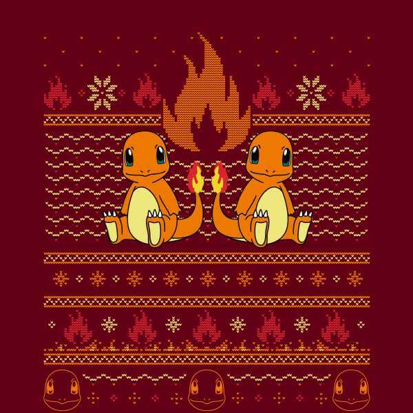 Pokémon Merry Litmas Unisex Christmas Jumper - Burgundy - S