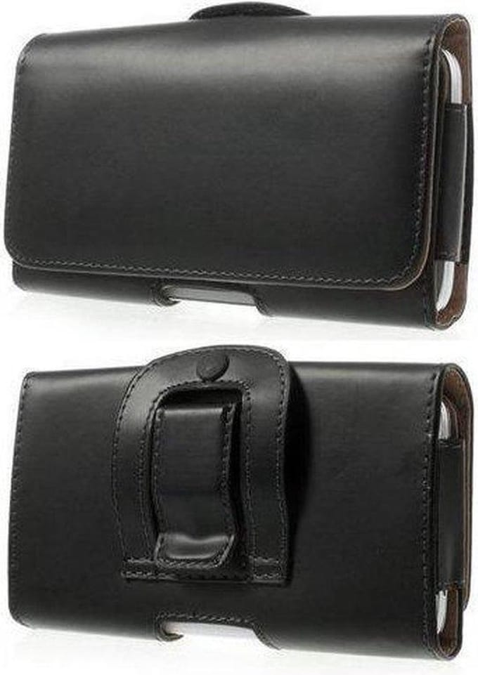 Leren flip wallet hoesje + clip broekclip Iphone 12 / Iphone 12 Pro