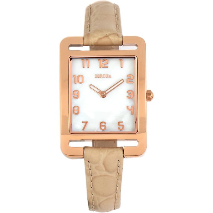 Bertha Marisol Zwitserse MOP Leren Band Horloge