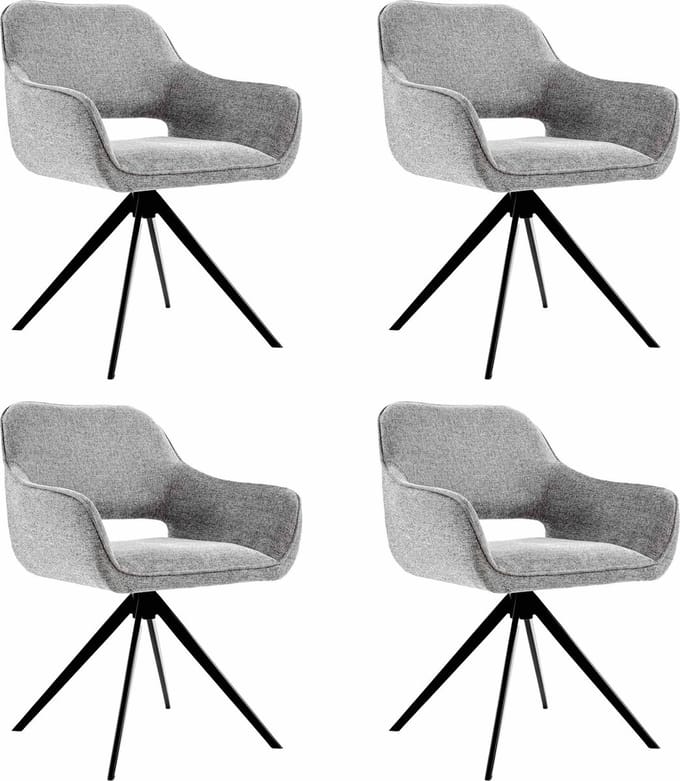 Set van 4 Kick draaistoel Miyo - donkergrijs