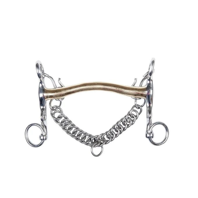 Mors de bride voor paard in maillechort HKM 5 cm